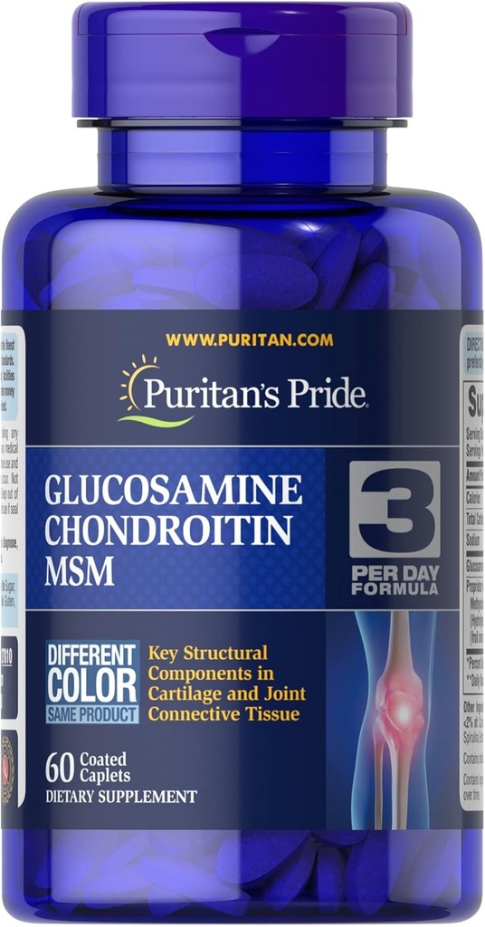 Puritan 's Pride Double Strength Glucosamine Chondroitin MSM Joint Soother 60 Cap