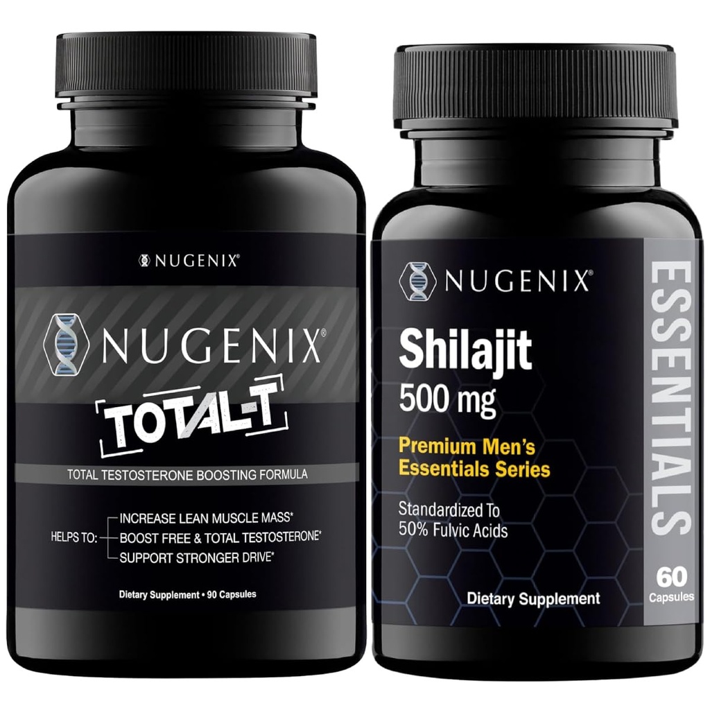 Nugenix Essentials Shilajit a Total- T Testosteron Booster pro muže