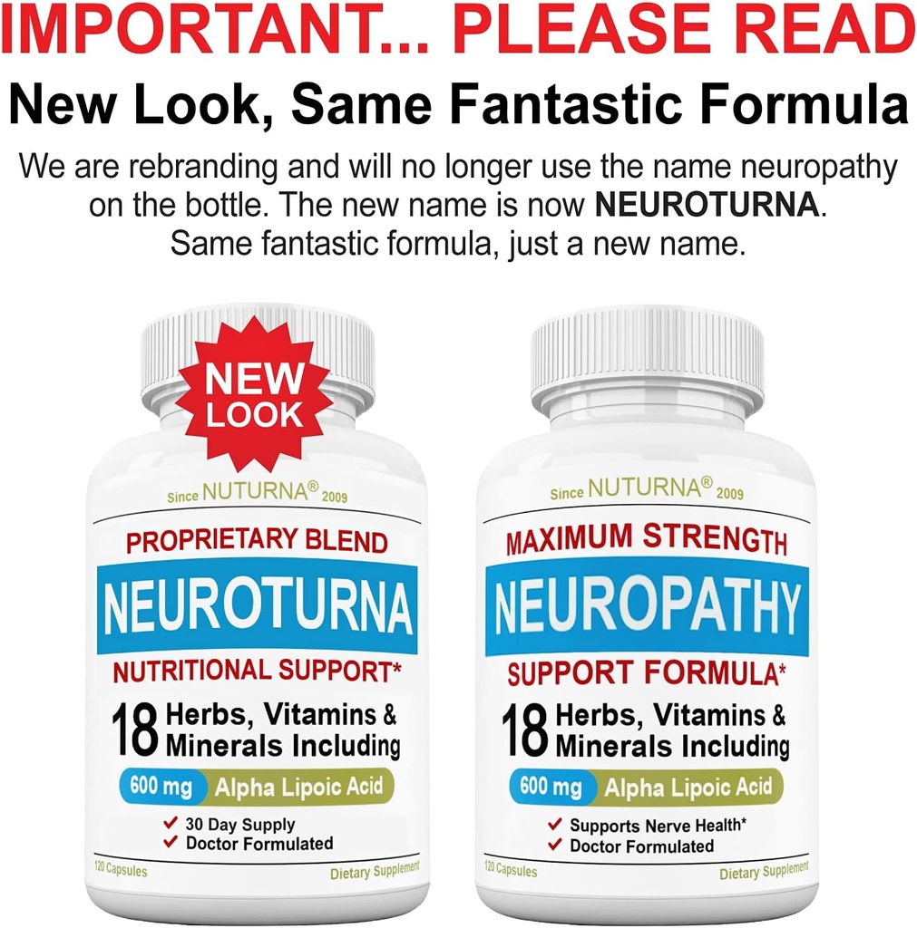 (3 Pack) Neuropatie Supplementary Supplementary with 600 mg Alpha Lipoic Acid - Benfotiamin, Periferní, Nohy, Ruční prsty nohy Toe, Nejlepší maximální síla přírodní Vitamíny - 360 kaps, 90 dní