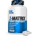 EVL Post Workout Recovery Dodatek - hořčík a zinek - ZMatrix zinek Magnesium Aspartát Muscle Recovery Dodatek pro podporu spánku a zdraví svalů