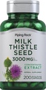 Piping Rock Milk Thistle Dodatek 124; 200 Kapsle 124; Koncentrovaný Bylinný extrakt 124; Non- GMO, gluten zdarma