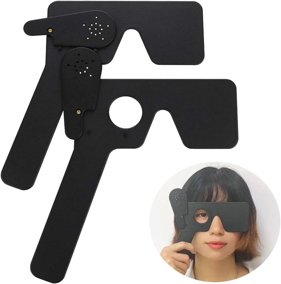 2 Pack oftalmický oční obluda pro oftalmology, optometriky a ortoptisty Oční zkouška nástroj (černá)