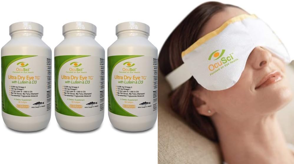 Vyrobeno pro suché oči s triglyceridem Ultra čisté Omega3, Omega-7, Lutein a D3 a suchým očním kompresorem
