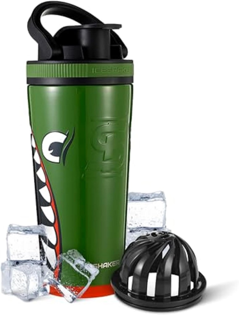 Ice Shaker Izolated Stainless Steel Shaker Lahvička 124; 26oz, Bomber Is124; Cold for 30 + Hodiny Is124; Izolated Cup with Twist- on Agitator Is124; Odor- Free Lahvička pro protein shakes, Water, Smoothies, Cocktails