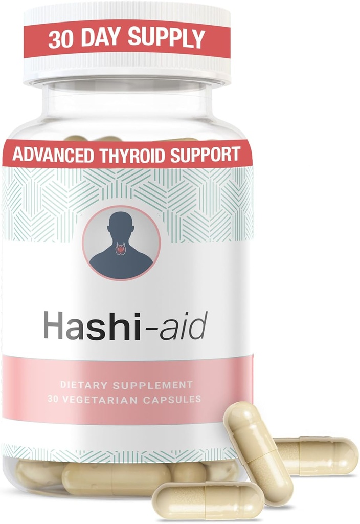 IBDassist ™ Hashi Aid tyreoid support for Women & Men - doplněk štítné žlázy pro Hashimoto 's Disease & Hypotyreoidism * - Baleno s Ashwagandha, Selen, zinek, esenciální vitaminy a více - 30 Kapsle