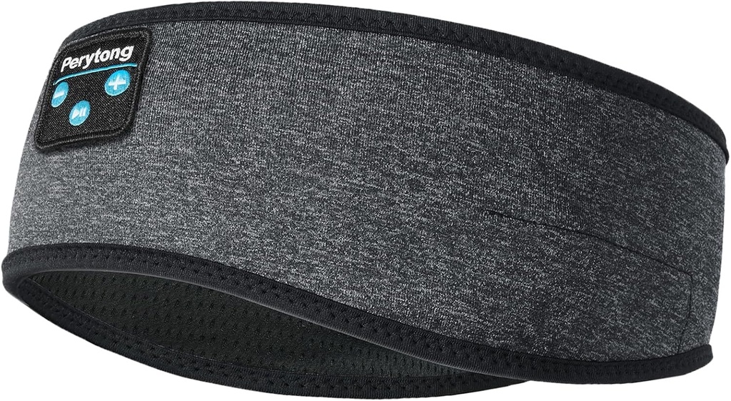Perytong Sleep Sluchátka, Bezdrátová sluchátka Bluetooth Čelenka, Spící Sluchátka pro side Sleeper, Elastická Music Sleep Čelenka, ASMR Bezdrátová maska Tech Gadgets dárky pro muže Ženy