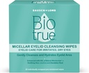 Biotrue Micellar Eyidid Care for Irritated and Dry Eyes Cleansing Wipes, from Bausch + Lomb, Multi, 30 Count