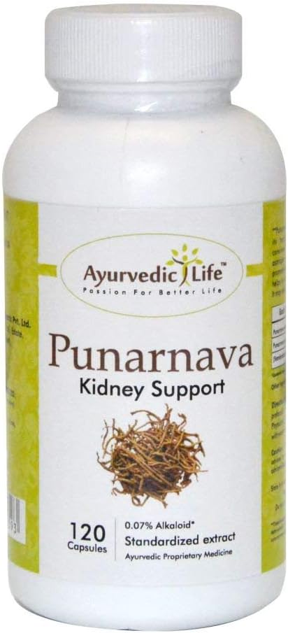 Herbal Punarnava Kapsle 350mg Kapsle, přírodní, podporuje funkci ledvin, Gut zdraví a zdravé trávení - 120 Počet