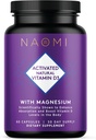 NAOMI Activated Vitamin D3 5000 IU (125 mcg) Dodatek s hořčíkem pro silné kosti, zuby, svalové, imunitní a mood podpora, Non- GMO, gluten zdarma, 60 Veggie Caps, 30 Day Supply