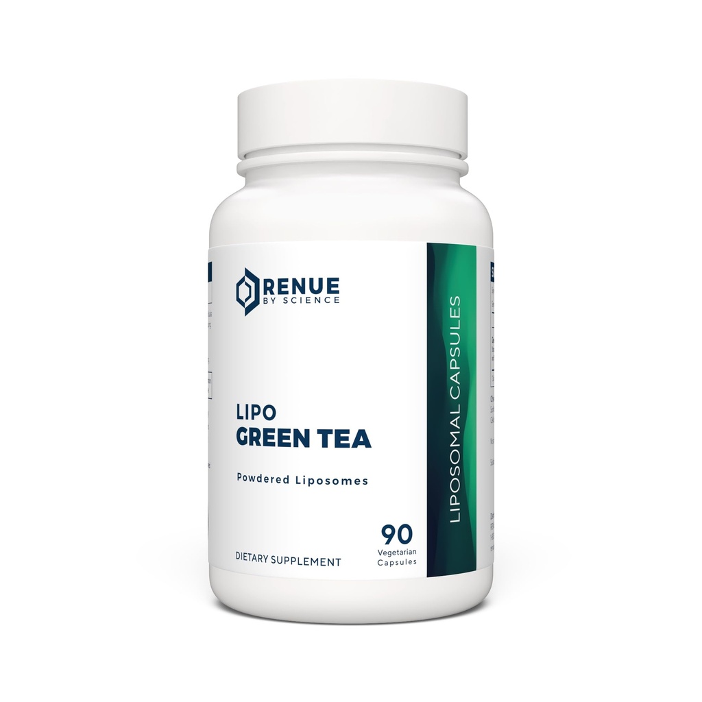 Renue By Science Green Tea Extract 124; Vysoká síla Lipozomální dodatek 124; 90 Kapsle - 75mg Green Tea per Serving 124; Non-GMO Creditor 124; Made in The USA & Third- Party Tested