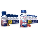 Zajistit High Protein Mléko Čokoláda Nutrition Shake with Fiber, 24 Pack & Plus Jahodový Nutriční Shake, Jídelní Náhradní Shake, 24 Pack