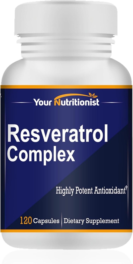 Resveratrol Komplexní potentní antioxidanty, 120 Kapsle, 60 dní