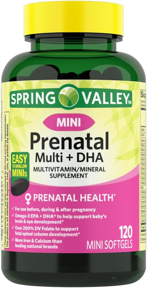 IKJ Mini Prenatal Multi + DHA Kompletní Multivitamin / Multiminerální doplněk Mini Softgels, 120 Počet