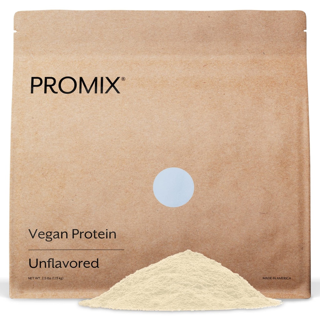 ProMix Nutrition Plant- Based Vegan Protein Powder, Neochucený - Pea Protein & Vitamin B-12 - Ukázka cvičení Fitness & Nutrition Shakes, Smoothies, Pečení a vaření recepty - 2.5 Libra (Balení po 1)