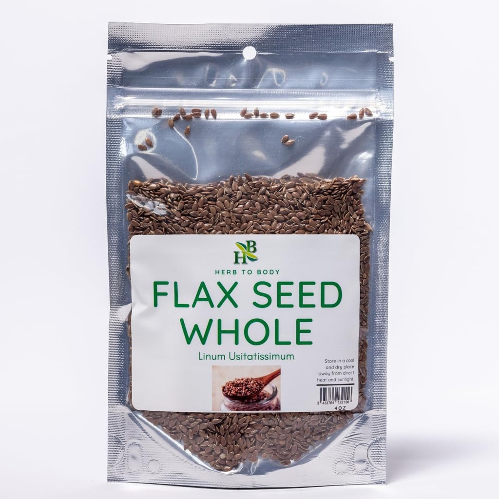 Herb To Body Flax Seed Whole CLANE124; Linum Usitatissimum CLANE124; Wildcrafts CLANE124; 4oz