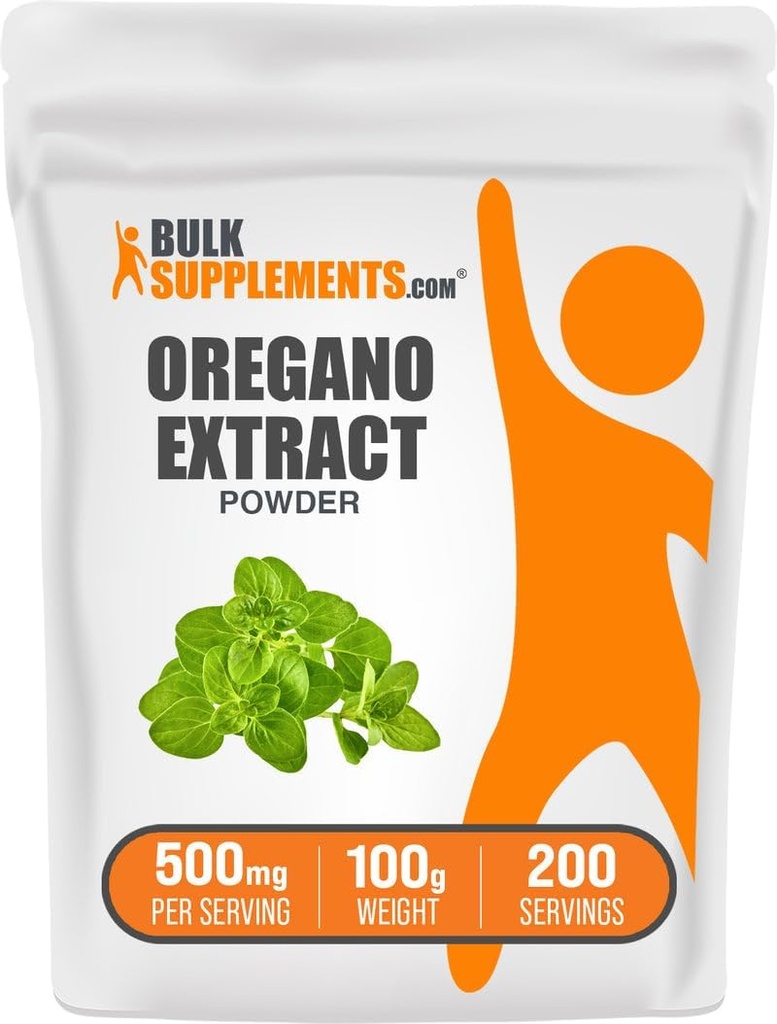BulkSupplements.com Oregano Extract Powder - Herbal Extract Supplement, from Oregano Herb - Gluten Free, 500mg per Serving, 100g (3.5 oz) (Balení po 1)
