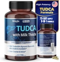 TUDCA dodatek s mléčným bodlákem - 85% Silymarin Flavonoidy - Podporuje jaterní wellness & stravitelné zdraví - Made in USA