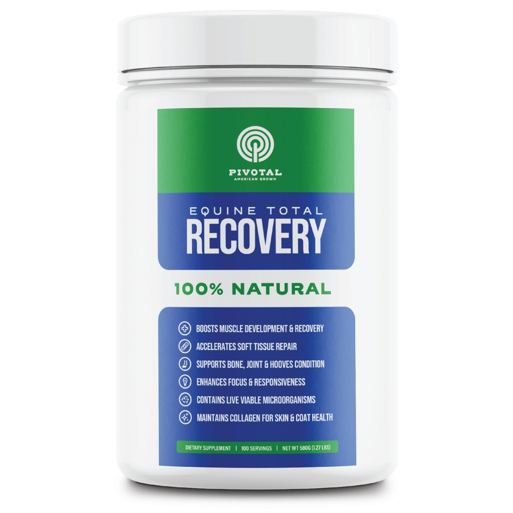 Koňský Total Recovery Koňský dodatek - 9 Koňská aminokyseliny Plus Probiotika pro koně -100% Natural- No Add Sugar, No Soy, No Fillers - Koňská společná podpora Dodatek (100 Služeb)