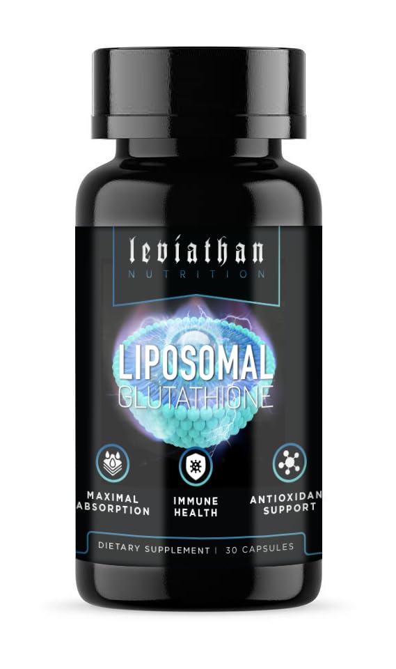 Leviathan Nutrition Lipozomální Glutathione Kapsle, 30 Počet, Maximální absorpce, imunitní zdraví, Antioxidant Podpora