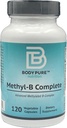 Tělo čisté methyl- B kompletní - esenciální methylované B vitaminy pro výrobu energie a celkové zdraví 120- Kapsle