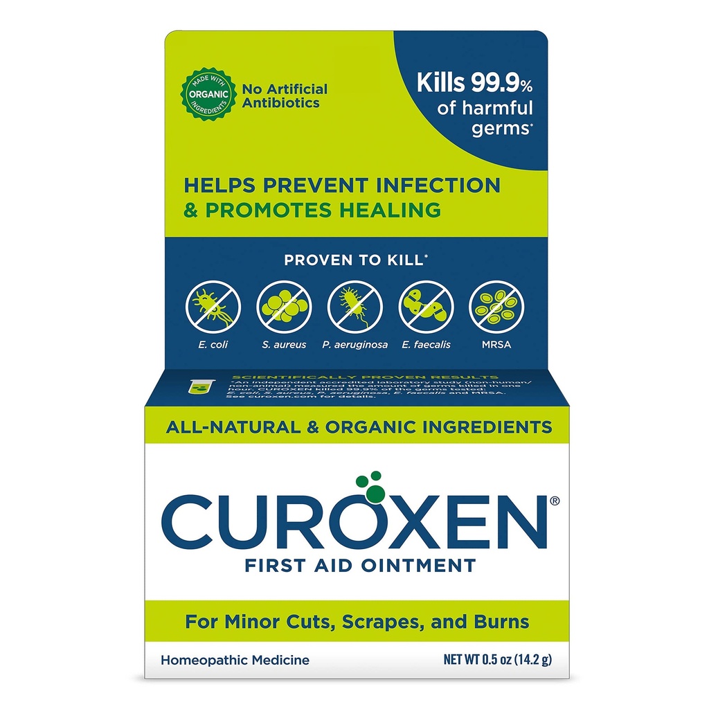 CUROXEN První pomoc Antibiotická Mast, 0.5oz CUROXEN 124; All- Natural & Organic Ingredients (0.5oz Vertical)