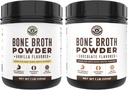 Levý pobřeží Výkon Vanilla Bone Broth Powder, 16oz + Chocolate Bone Broth Powder 16oz