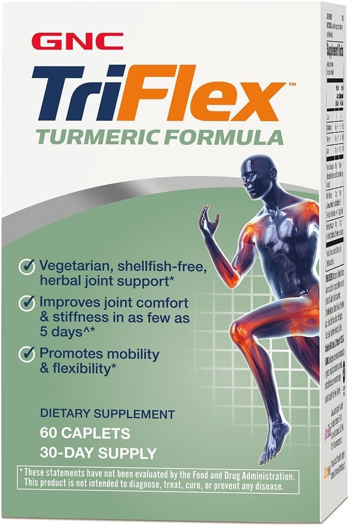 GNC TriFlex Turmeric Formule, Zlepšuje Joint Comfort a Stiffness, Podporuje mobilitu a flexibilitu, 60 kaplety
