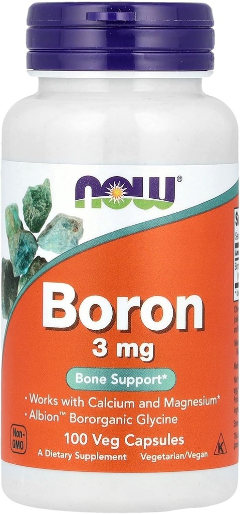 Nyní potraviny Boron 3 mg 100 Caps
