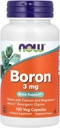 Nyní potraviny Boron 3 mg 100 Caps