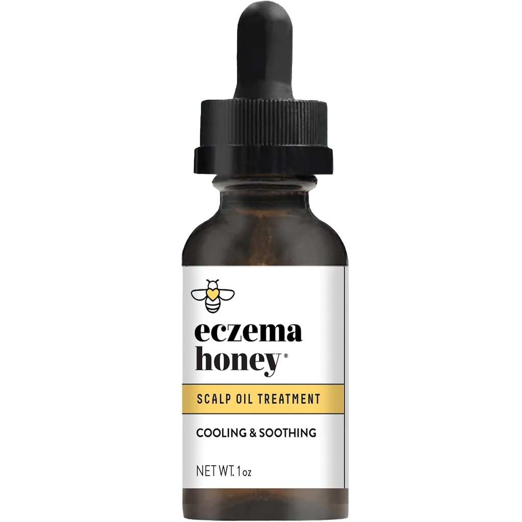 ECZEMA Honey Soothing Skalp Oil - Natural Honey Hair Oil & Skalp Care - Denní Itchy Skalp Relief Serum - Suchá léčba skalpem pomáhá s psoriázou, Seborrheic Dermatitis, Tandruff & More (1 Oz)