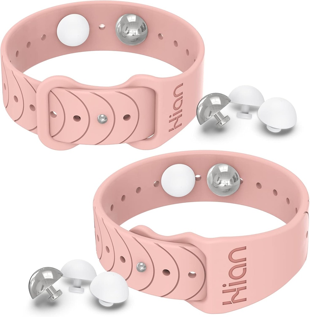 Motion Nemoce Bands Moře Nemocenské Náramkové náramky nastavitelné Acupression Nausia Wristband /, Natural Relief of Nausea Heads, Insomnie, Úzkost, Spánková pomoc, Ranní Nemoci, Motion Nemoci (1Pair Pink Sand