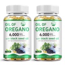 Příroda je živý olej oregano s černým semenným olejem, 2 v 1 Oregano dodatek pro imunitní zdraví, uchovává vysoce koncentrovaný karvacol & Thymoquinone, Non- GMO, 60 Softgels, 2 Pack