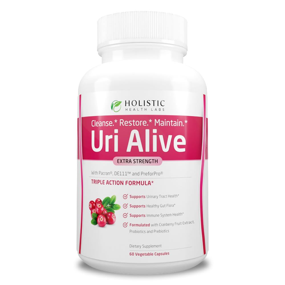 Uri živý Extra síla Moč Supplement pro močový trakt, močový měchýř, Gut Flora, a imunitní systém zdraví (60 Počet (balení po 1))
