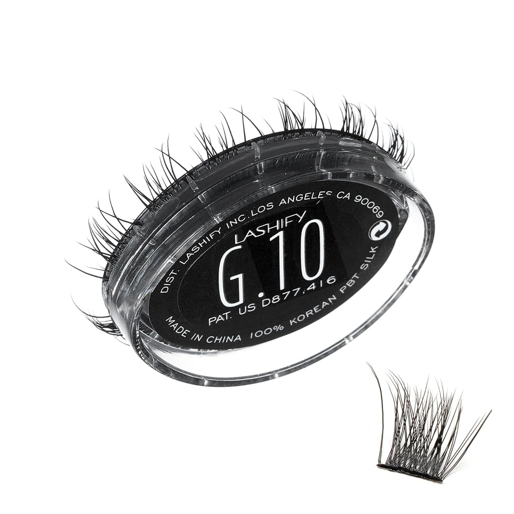 Lashify Gemini 10mm Gossamer řasy v černé, snadné DIY falešné řasy pro objemný, Wissy a hravý vzhled