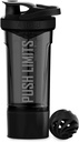 Artoid Mode Fitness Workout Sportovní protein Shaker Lahvička 24-Ounce, Dual Mixing Technology s třepacími kuličkami a míchacími mřížkami Zahrnuto, Twist a Lock Protein Box Storage
