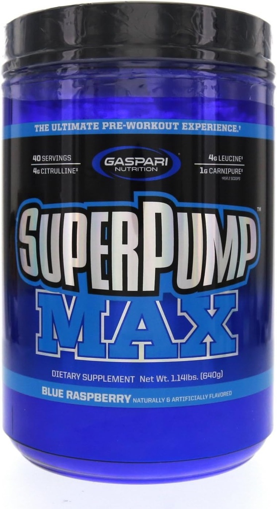 Gaspari Nutrition SuperPump Max Blue Raspberry Ice - 1,41 liber