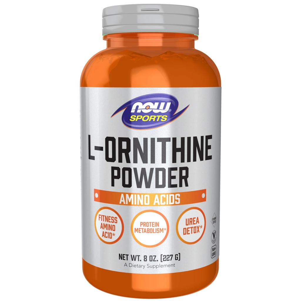 Nyní Potraviny Sportovní výživa, L - Ornithin prášek, protein metabolismus * a močová detox *, aminokyseliny, 8- Ounce