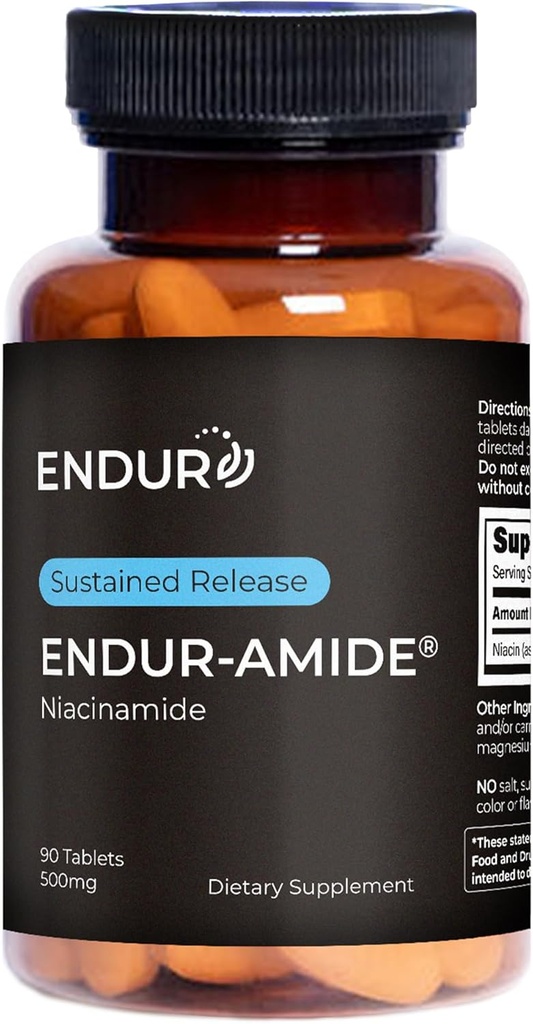 ENDUR- Amide dodatek, Pomáhá podporovat zdravé stárnutí a celulární Wellness, pomáhá udržet kůži a celé tělo zdraví, gluten zdarma, 500 mg (90 tablet)