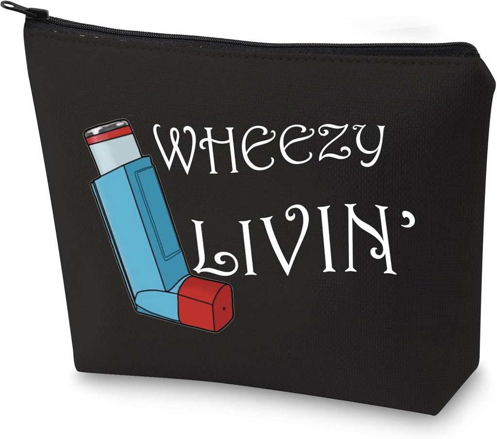 G2TUP Astma Inhalator Dárkové Astma Inhaler Medicine Bag Wheezy Livin 'Inhaler Pouch (Wheezy Livin)