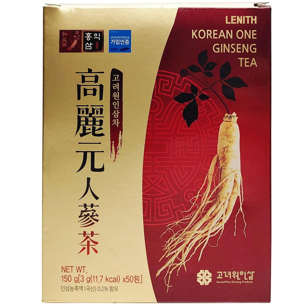 LENITH Korean Panax Ginseng Roots Extract Granules Tea 50T 150g (3g X 50 sáčků)