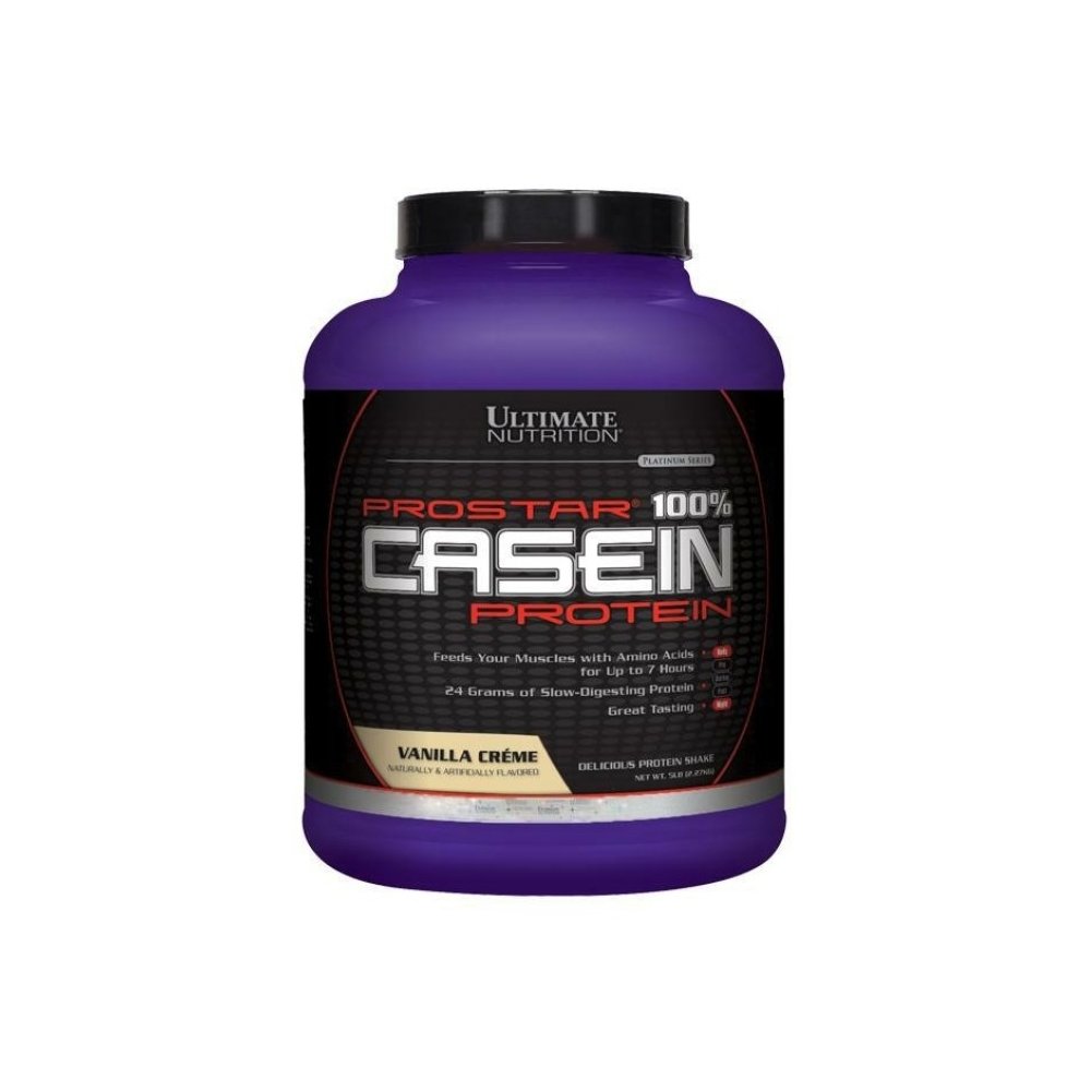 Ultimate Nutrition Prostar Micelar Casein Protein Powder 24 Grams of Protein, 9.9 Grams of EAAS, a 4.6 Grams of BCAAS- 69 Serings, Vanilla Powder, 5 Pounds