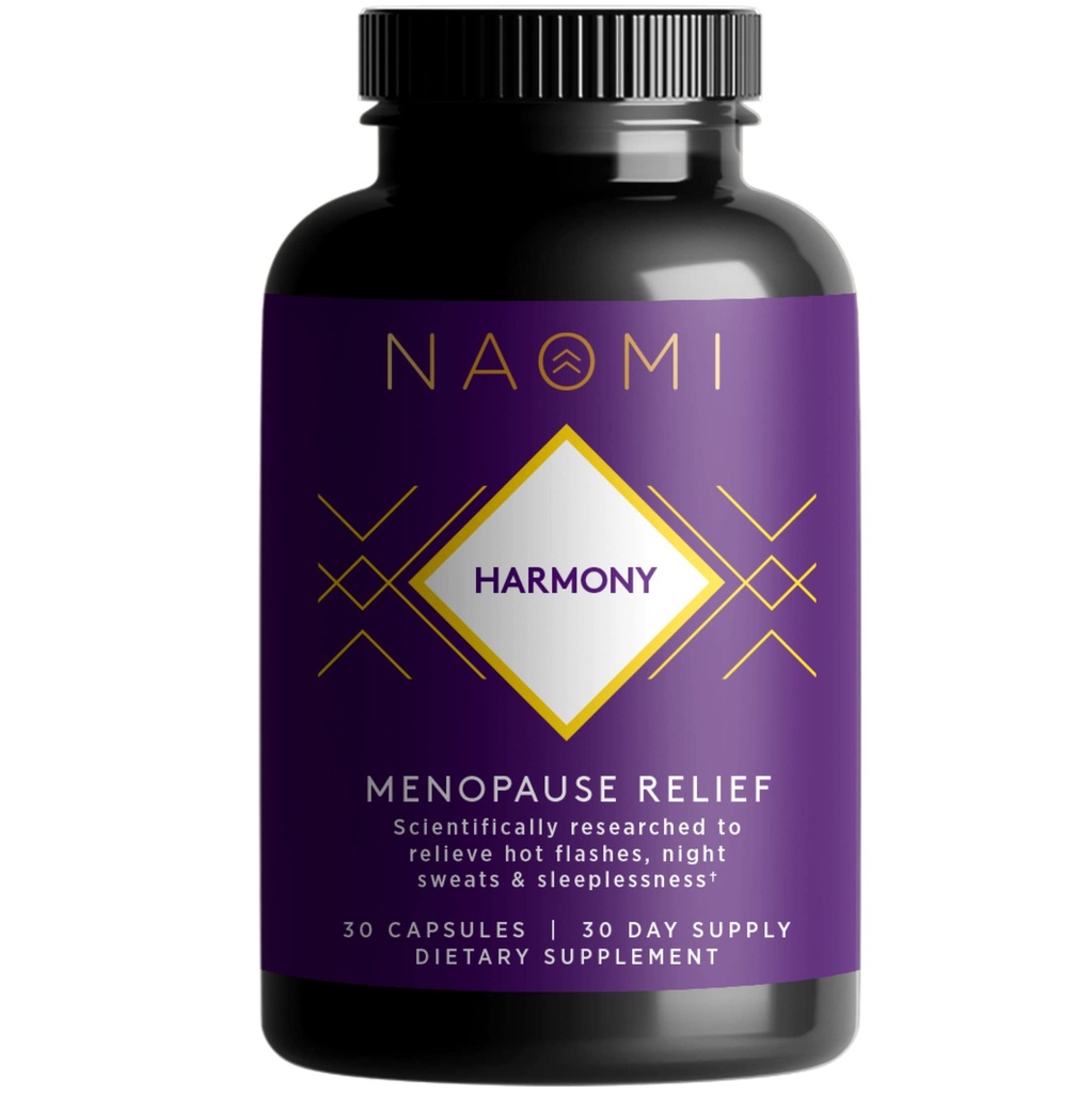 NAOMI Harmony Menopauza Relief Supplement - Hormon Balance Support for Hot Flashs - 30 Veggie Kapsle