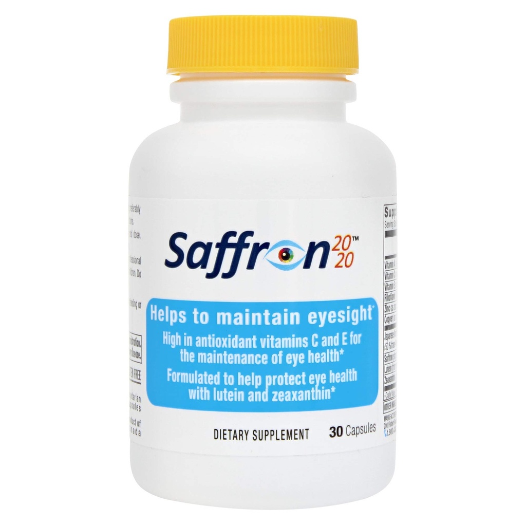 Saffron 2020 dodatek se Saffron, Resveratrol, Vitamíny a minerály, Zeaxanthin a Lutein -30 Vegetariánské kapsle