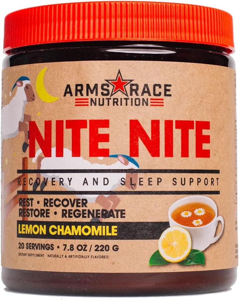 Arms Race Nutrition NITE NITE Recovery and Sleep Support 7.4 oz (20 Servings) (Citronový heřmánek)