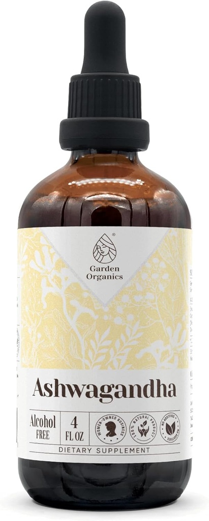 Ashwagandha Alcohol- Free Natural Tincture Extract, Imunity System Booster, Liquid Drops Made from 100% Ashwagandha (Witania somnifera) Sured Root (4 fl oz)