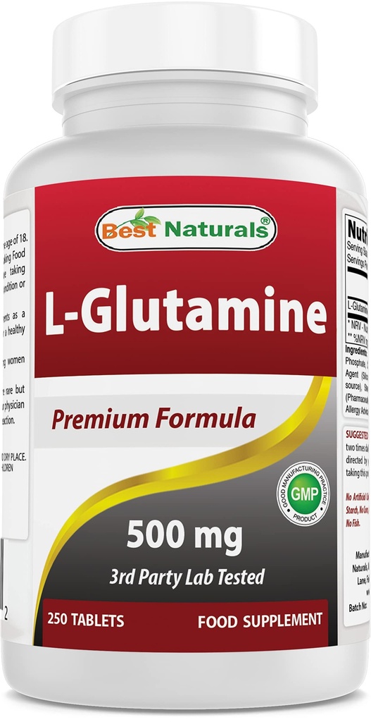 Nejlepší Naturals L- glutamin 500 mg 250 tablet