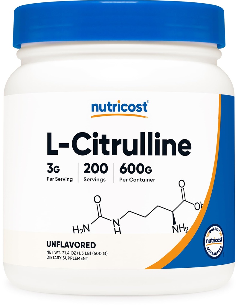 Nutricost čistý L- citrulin (základní) prášek (600 gramů)