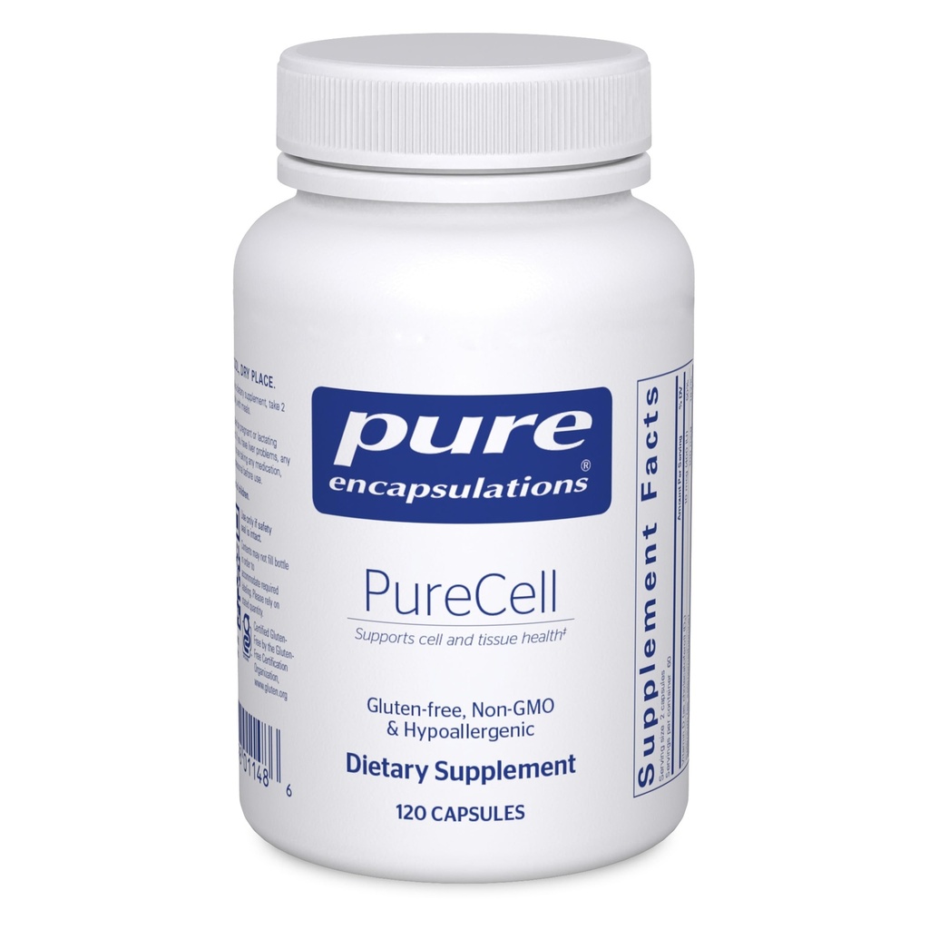 Čisté enkapsulace PureCell CLAS124; Advanced Antioxidant and Adaptogen Cellular Health Formule CLAS124; 120 Kapsle