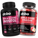 Myo- Inositol & D- Chiro Inositol & ACV Gummies - 40: 1 Ratio Hormon Balance for Women & Apple Cider ocet Gummies - doplňky na podporu menstruačního cyklu a ženské zdraví