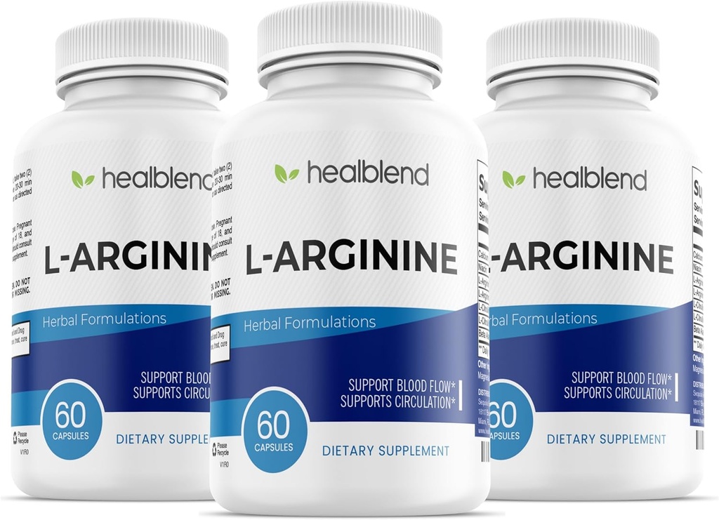 léčivá směs L- arginin Plus: vápník, niacin, L- arginin Blend, L- Citrulin Complex & Beta Alanin - 180 Kapsle (3 balení)